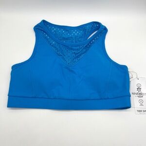 Nine West Active Blue Padded Sports Bra Size Large New Large